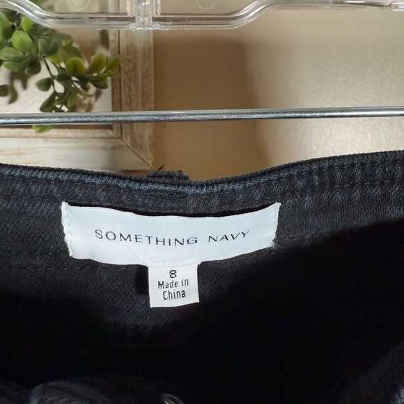 Something Navy Yoke Front Barrel Leg Jeans Black Size 8 cotton - Picture 4 of 5